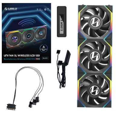 Lian Li UNI FAN SL Wireless LCD 120 Computer case 12 cm Black 3 pc(s) Lian Li UNI FAN SL Wireless LCD 120 Computer case 12 cm Black 3 pc(s)