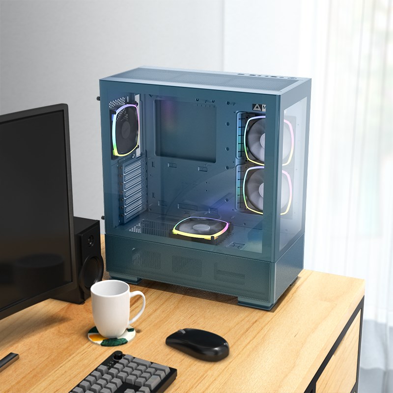 Montech SKY TWO, Midi-Tower - blue Montech SKY TWO, Midi-Tower - blue