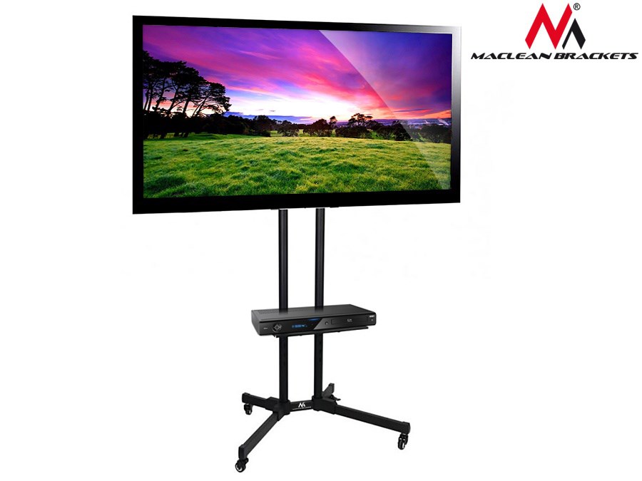 Maclean MC-661 Trolley TV Stand with Mounting Bracket and 2 Shelfs Maclean MC-661 Trolley TV Stand with Mounting Bracket and 2 Shelfs