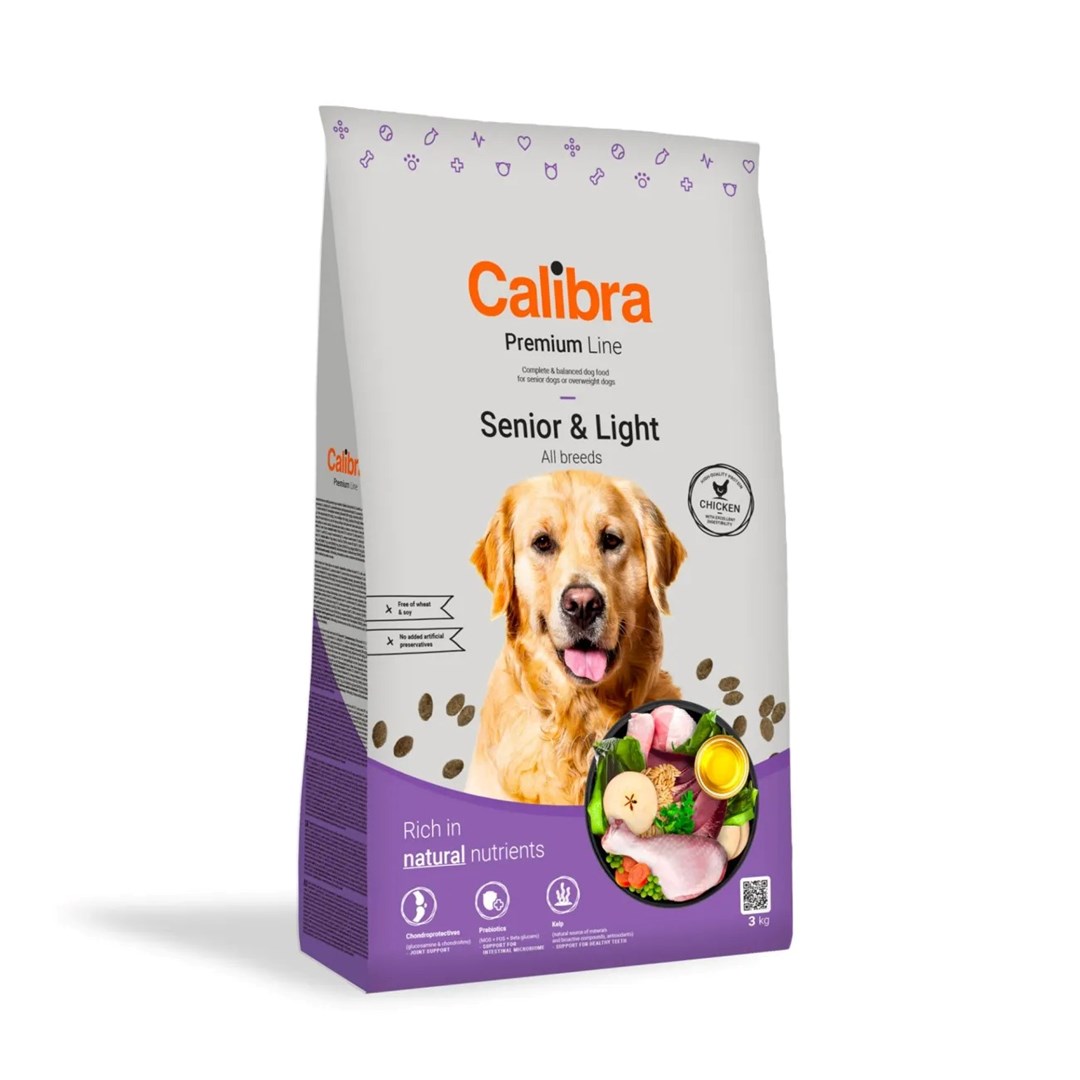 CALIBRA Dog Premium Line Senior&Light Chicken - dry dog food - 3kg CALIBRA Dog Premium Line Senior&Light Chicken - dry dog food - 3kg