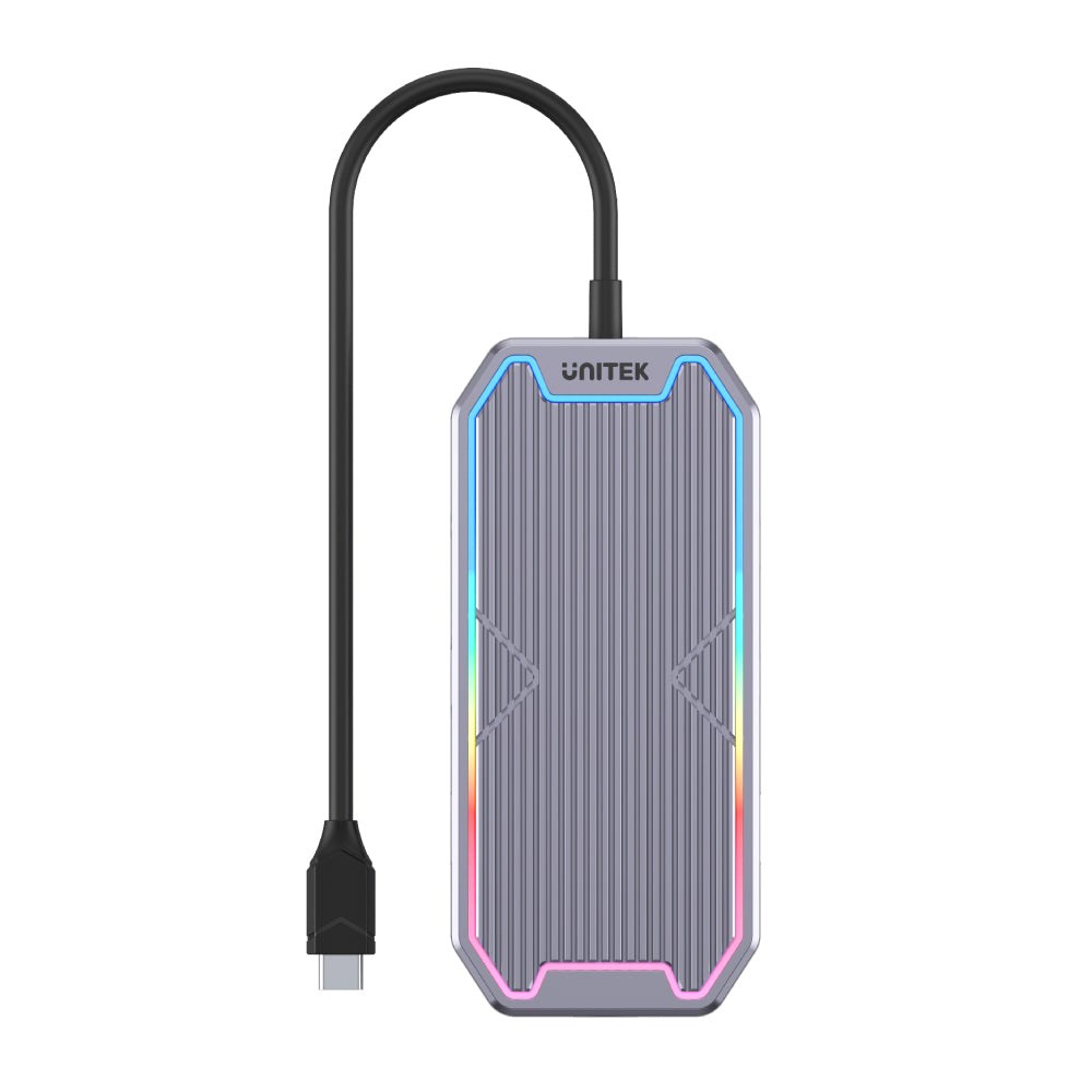 UNITEK uHUB S7+ Wired USB 3.2 Gen 2 (3.1 Gen 2) Type-C Grey UNITEK uHUB S7+ Wired USB 3.2 Gen 2 (3.1 Gen 2) Type-C Grey