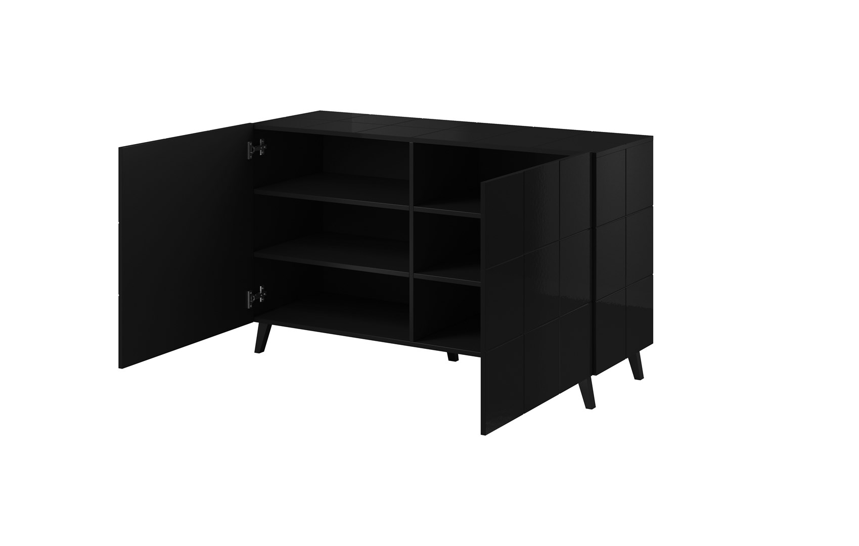 Cama sideboard 2D REJA black gloss/black gloss Cama sideboard 2D REJA black gloss/black gloss