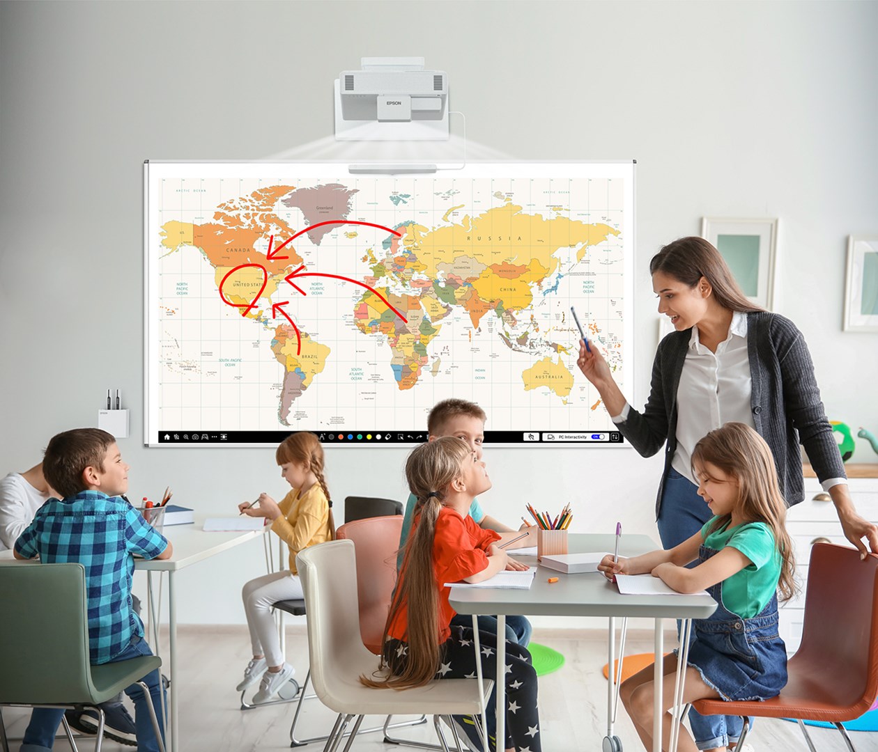 Epson EB-1485Fi data projector Ultra short throw projector 5000 ANSI lumens 3LCD 1080p (1920x1080) White Epson EB-1485Fi data projector Ultra short throw projector 5000 ANSI lumens 3LCD 1080p (1920x1080) White