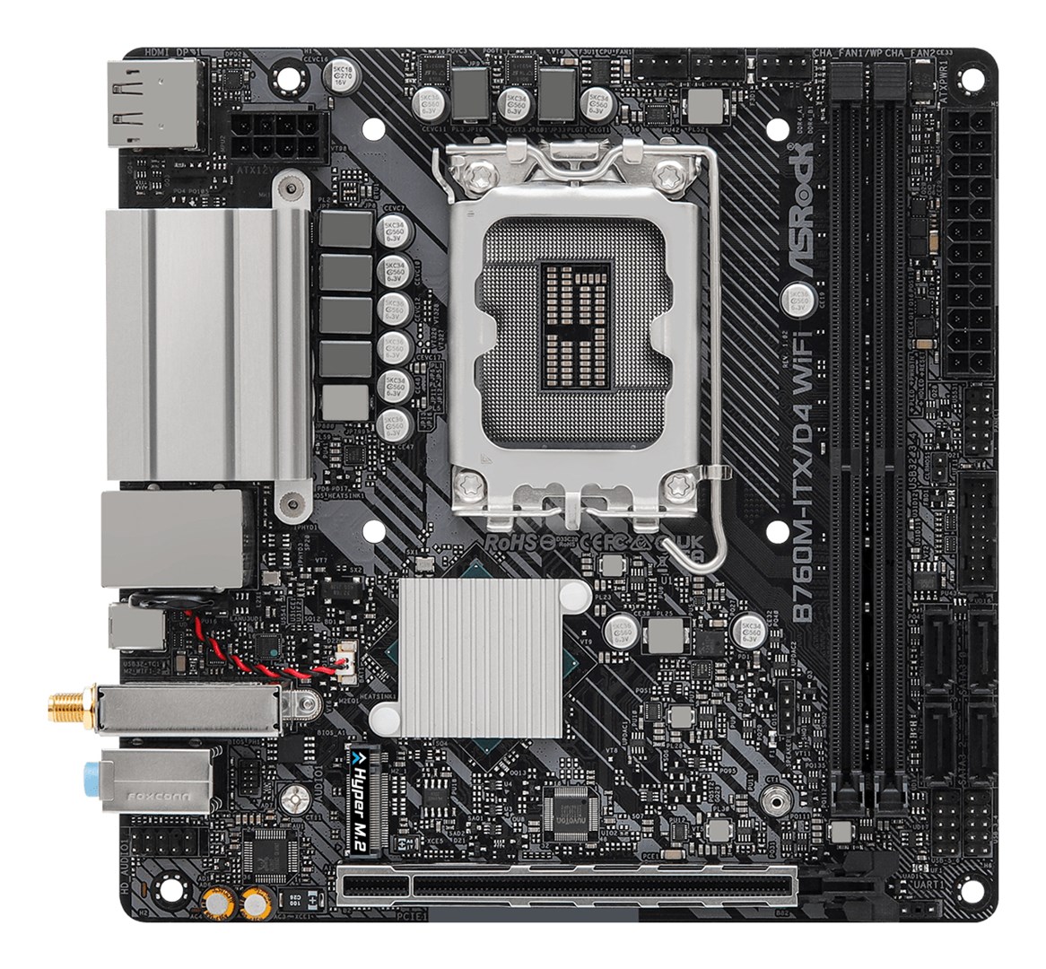 Asrock B760M-ITX/D4 WiFi Intel B760 LGA 1700 mini ITX Asrock B760M-ITX/D4 WiFi Intel B760 LGA 1700 mini ITX