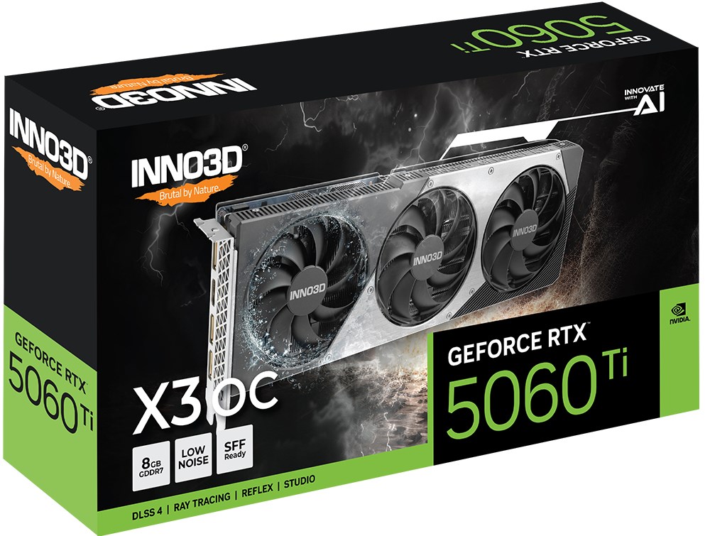 INNO3D GeForce RTX 5060 Ti X3 OC NVIDIA 8 GB GDDR7 INNO3D GeForce RTX 5060 Ti X3 OC NVIDIA 8 GB GDDR7