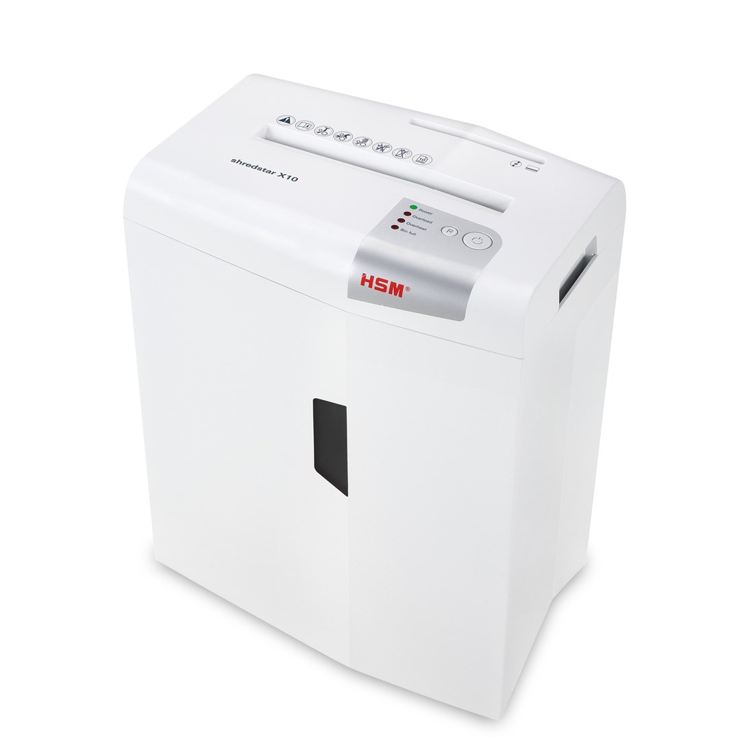 HSM shredstar X10 document shredder, 4.5 x 30 mm + separate CD-cutting mechanism HSM shredstar X10 document shredder, 4.5 x 30 mm + separate CD-cutting mechanism