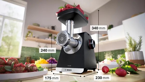 Bosch Serie 6 MFWS650B mincer 500 W Black, Silver Bosch Serie 6 MFWS650B mincer 500 W Black, Silver