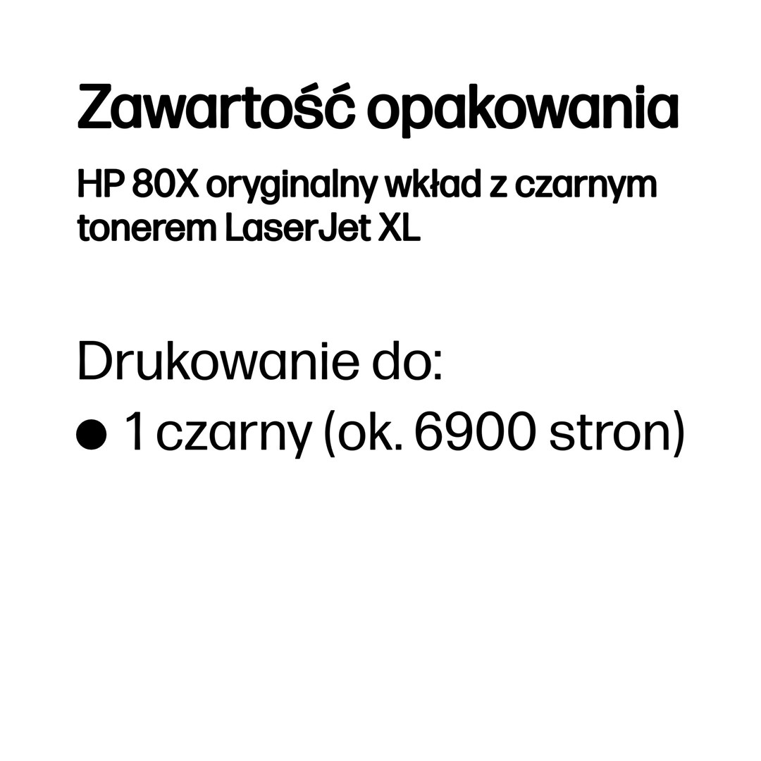 HP 80X High Yield Black Original LaserJet Toner Cartridge HP 80X High Yield Black Original LaserJet Toner Cartridge
