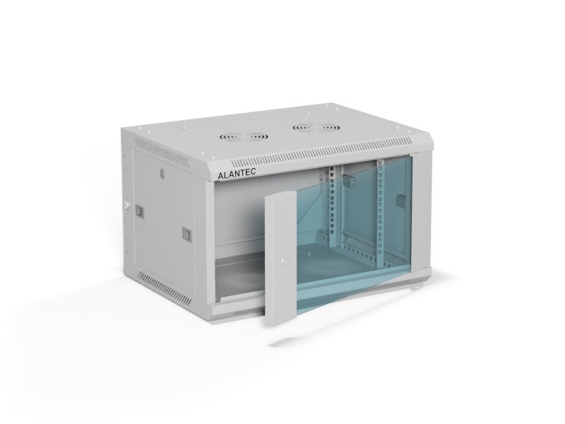 ALANTEC Racking cabinet 19" 6U 600x450, Grey FLAT PACK ALANTEC Racking cabinet 19" 6U 600x450, Grey FLAT PACK