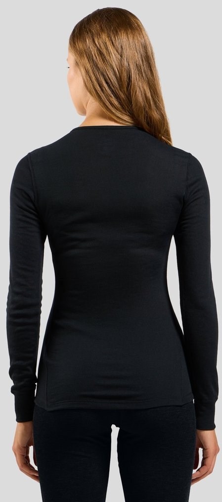 Odlo BL TOP crew neck l/s ACTIVE WARM ECO women's T-shirt, size S, black Odlo BL TOP crew neck l/s ACTIVE WARM ECO women's T-shirt, size S, black