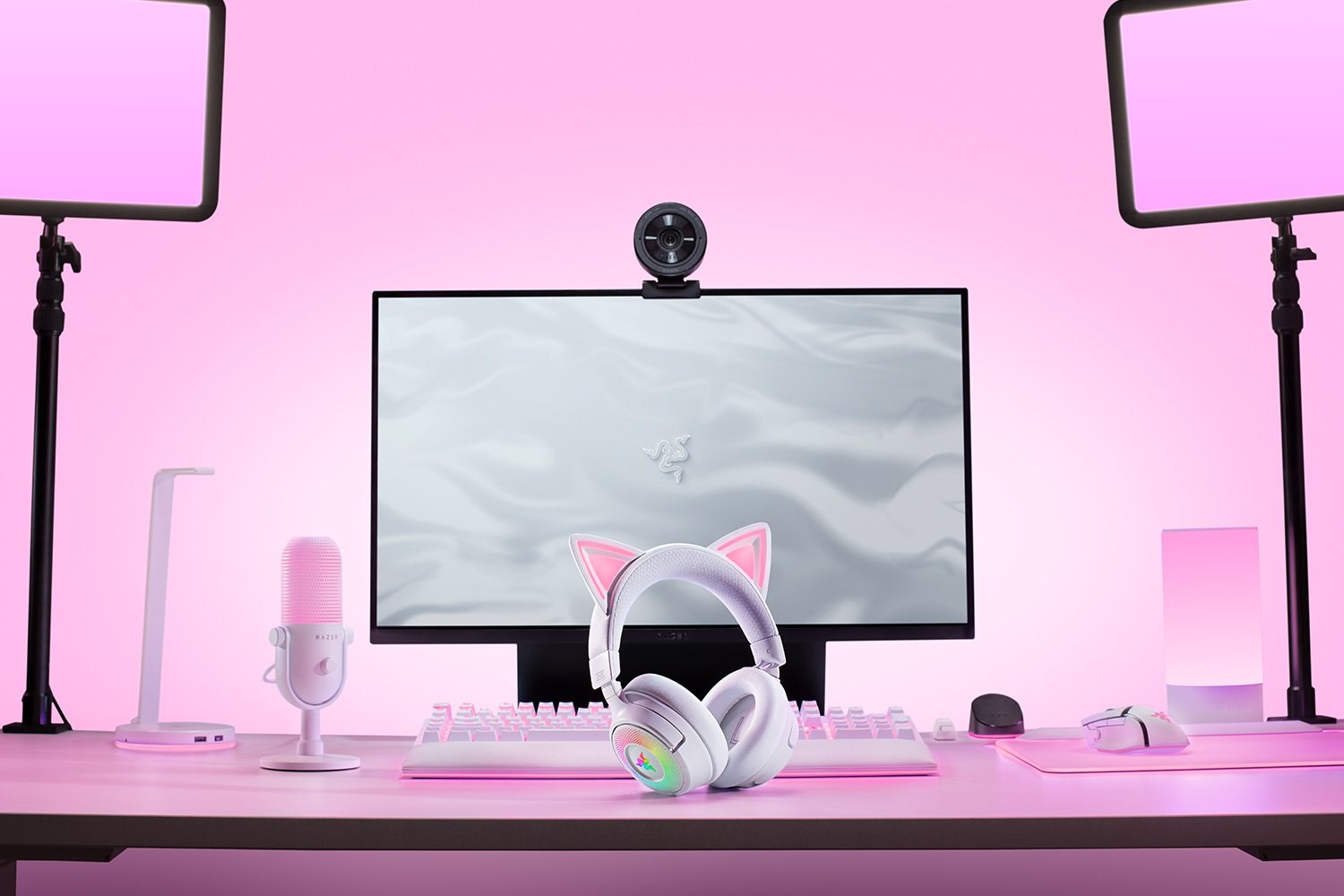 Razer Kraken Kitty V3 Pro - White Headset Wired & Wireless Head-band Gaming USB Type-A Bluetooth Razer Kraken Kitty V3 Pro - White Headset Wired & Wireless Head-band Gaming USB Type-A Bluetooth