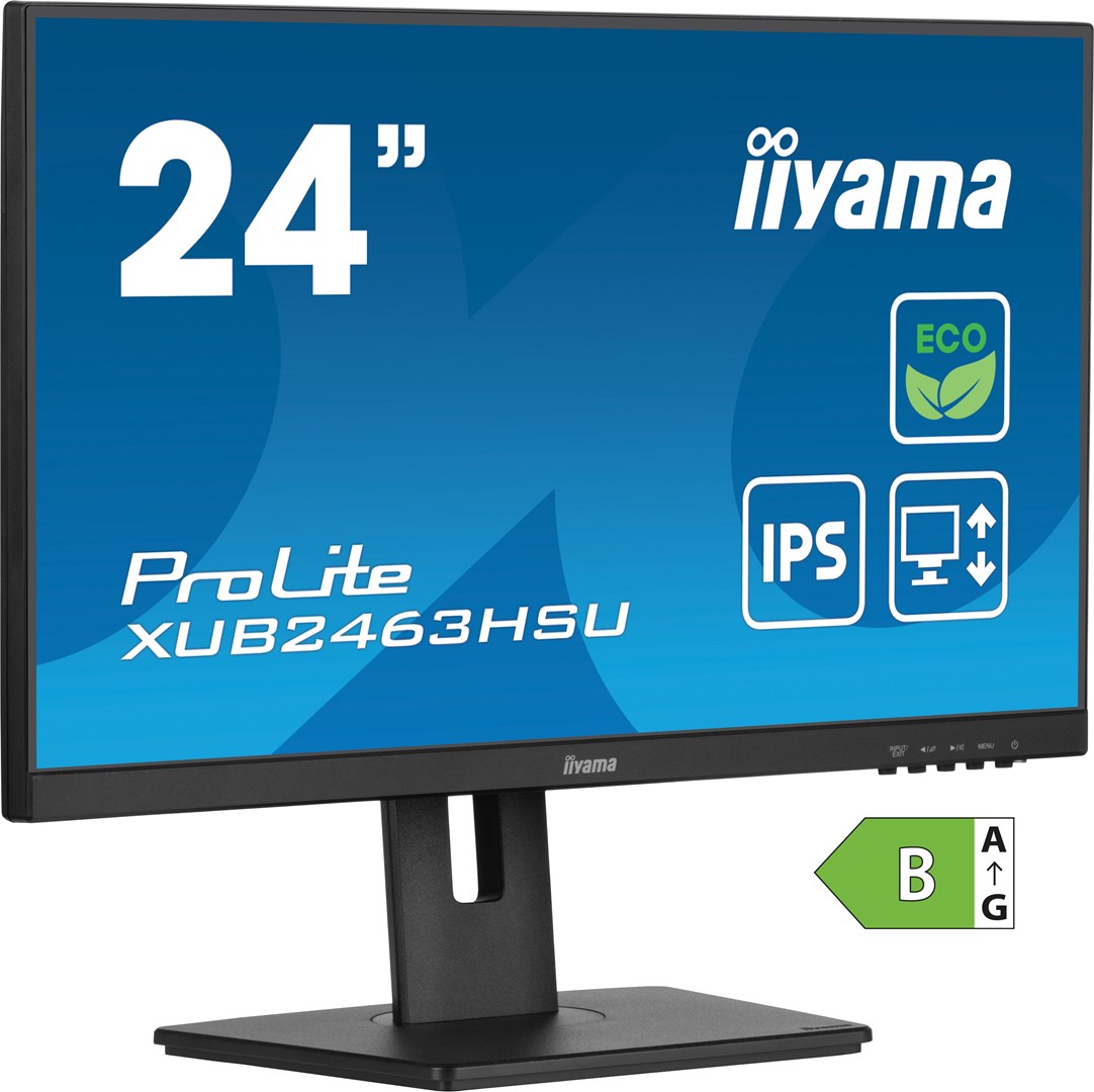 iiyama ProLite XUB2463HSU-B1 computer monitor 61 cm (24") 1920 x 1080 pixels Full HD LED Black iiyama ProLite XUB2463HSU-B1 computer monitor 61 cm (24") 1920 x 1080 pixels Full HD LED Black