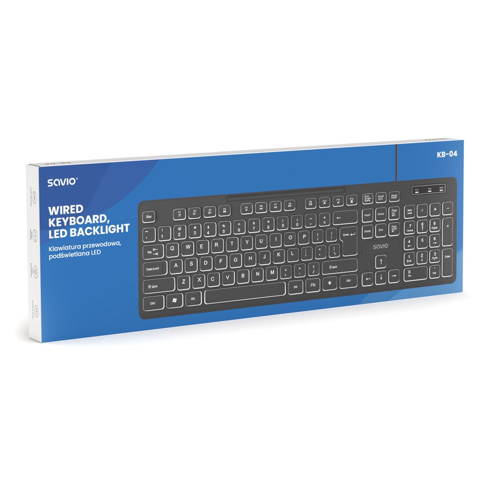Savio KB-04 keyboard Home/Office USB QWERTY UK International Black Savio KB-04 keyboard Home/Office USB QWERTY UK International Black