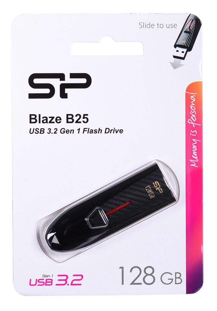 Silicon Power Blaze B25 USB flash drive 128 GB USB Type-A 3.2 Gen 1 (3.1 Gen 1) Black Silicon Power Blaze B25 USB flash drive 128 GB USB Type-A 3.2 Gen 1 (3.1 Gen 1) Black