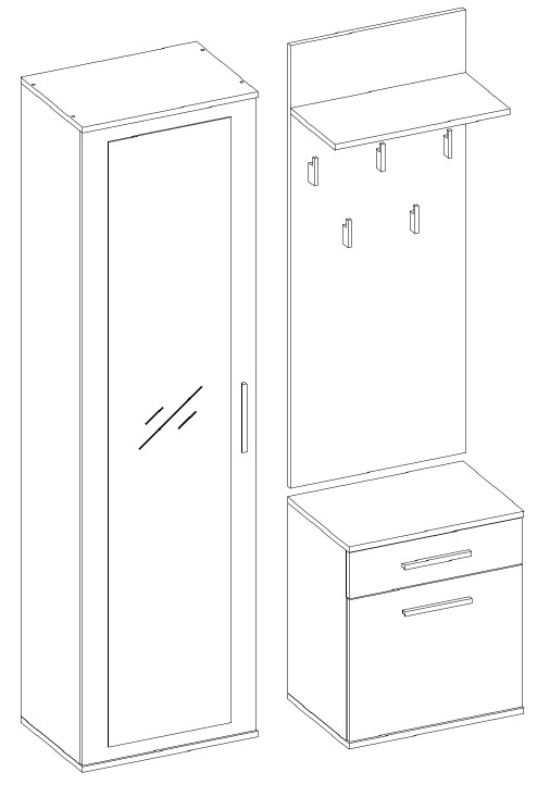 Topeshop GAR DUO SONOMA entryway cabinet Topeshop GAR DUO SONOMA entryway cabinet