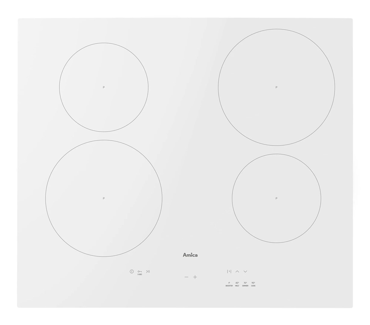 Induction cooktop Amica PIDH6140PHTUN 3.0 white Induction cooktop Amica PIDH6140PHTUN 3.0 white
