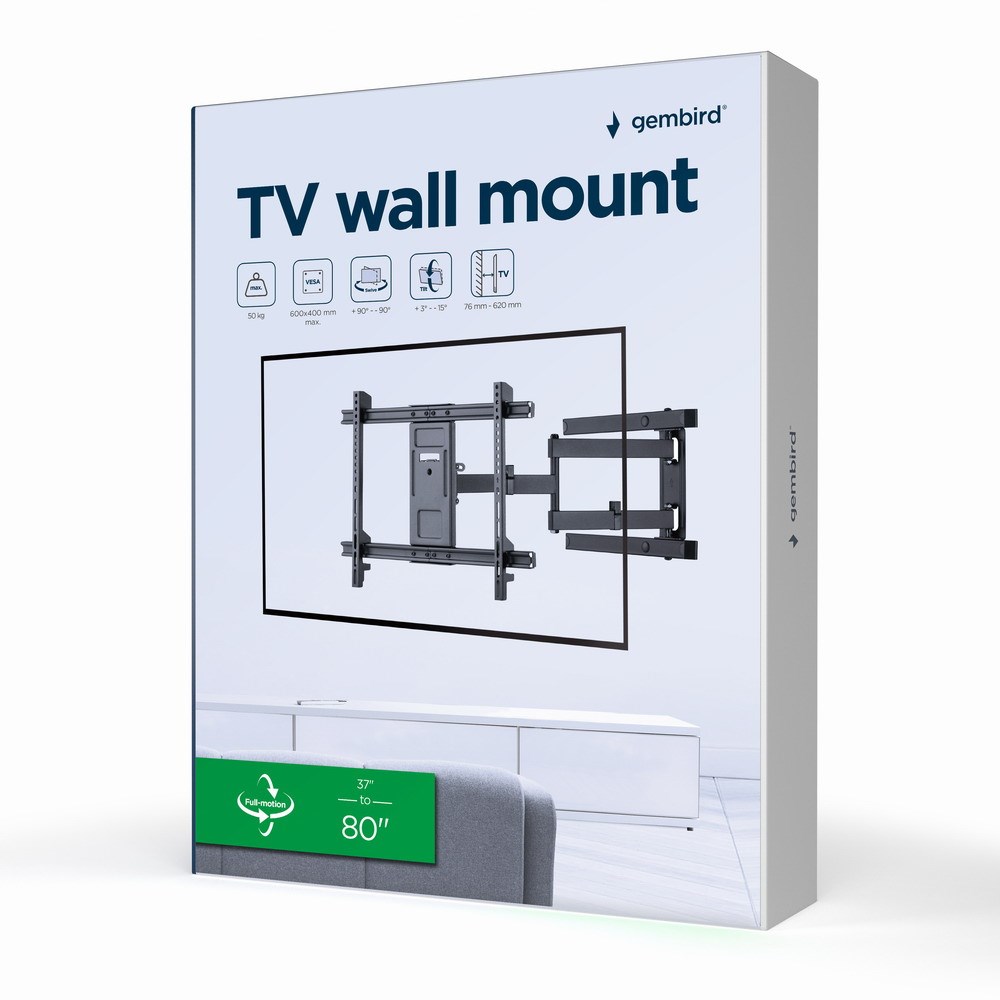 Gembird WM-80ST-05 TV mount/stand 2.03 m (80") Black Gembird WM-80ST-05 TV mount/stand 2.03 m (80") Black