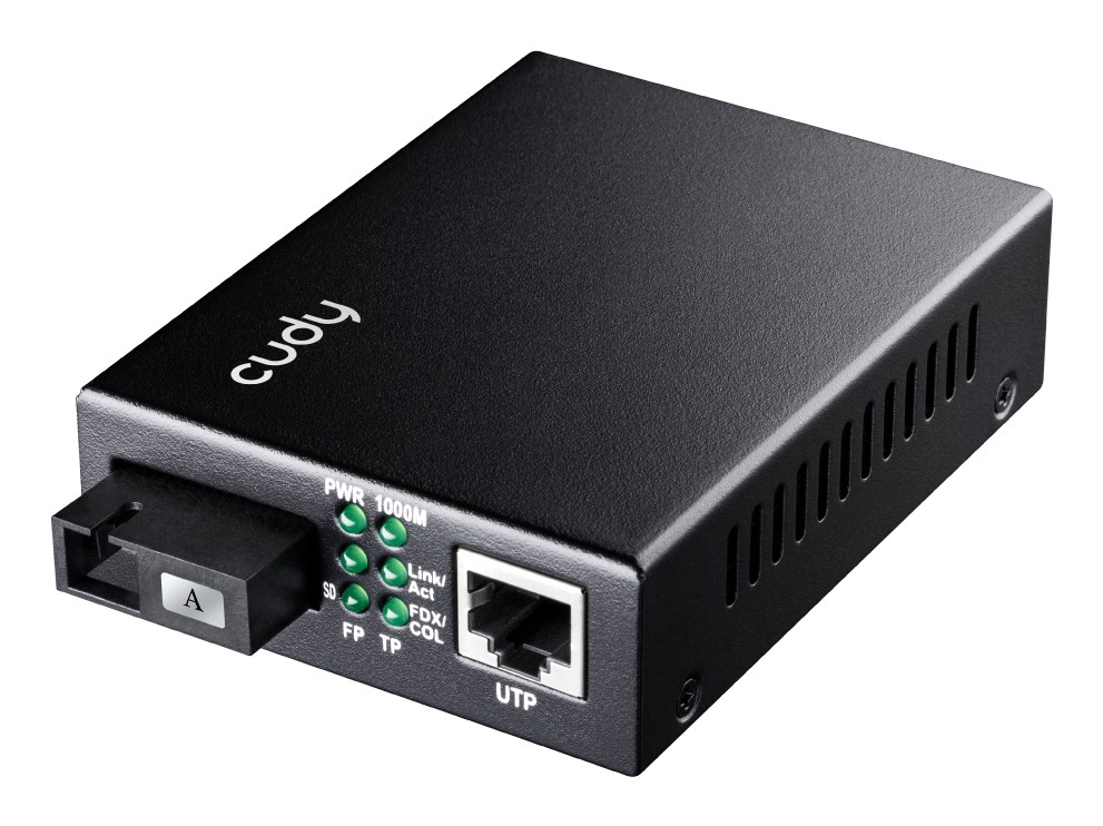 Cudy MC100GSB-60A network media converter 1000 Mbit/s Multi-mode, Single-mode Black Cudy MC100GSB-60A network media converter 1000 Mbit/s Multi-mode, Single-mode Black