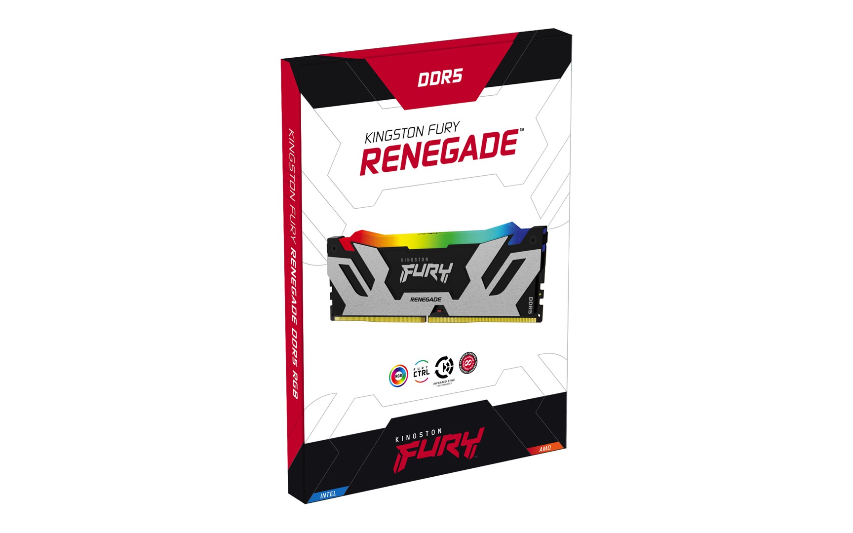 Kingston Technology FURY 16GB 7200MT/s DDR5 CL38 DIMM (Kit of 2) Renegade RGB XMP Kingston Technology FURY 16GB 7200MT/s DDR5 CL38 DIMM (Kit of 2) Renegade RGB XMP
