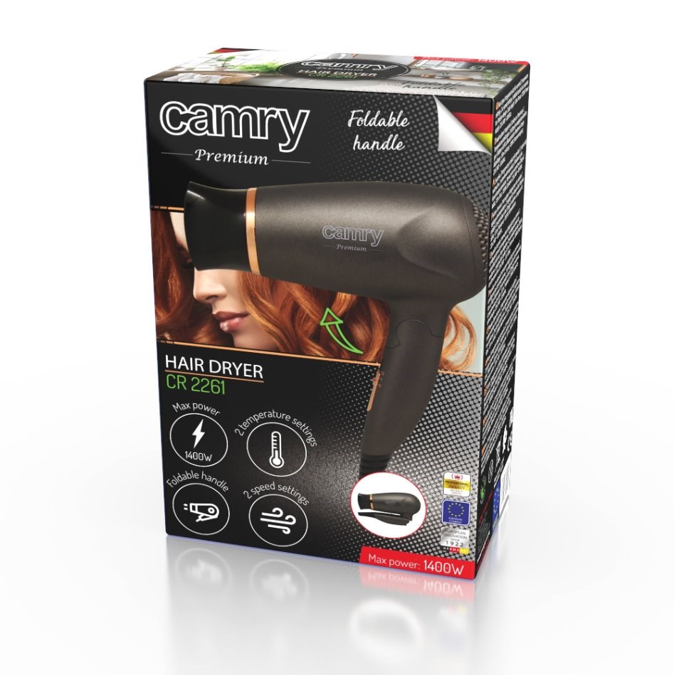 Camry CR 2261 hair dryer Metallic grey, Gold 1400 W Camry CR 2261 hair dryer Metallic grey, Gold 1400 W