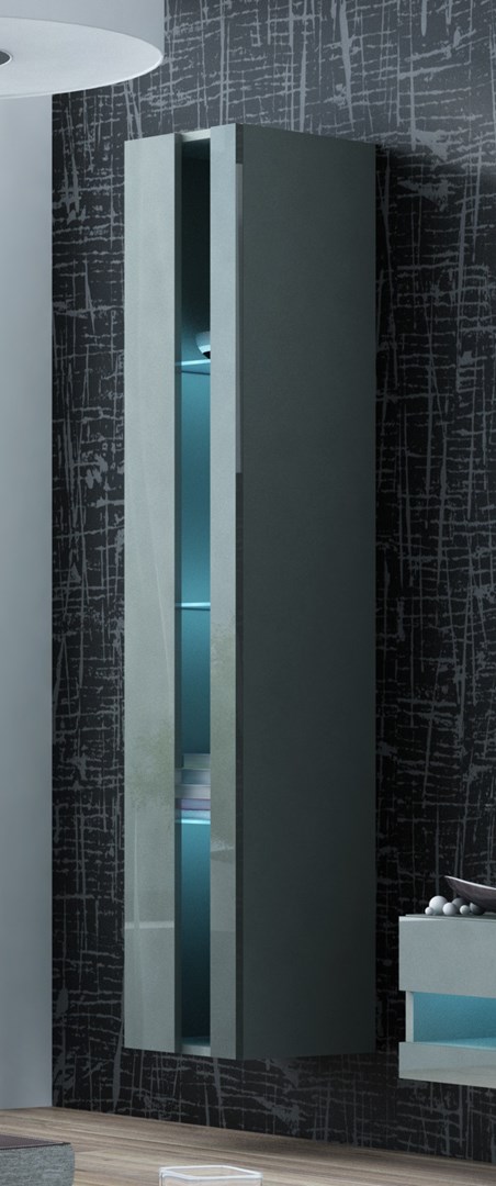 Cama Living room cabinet set VIGO NEW 12 grey/grey gloss Cama Living room cabinet set VIGO NEW 12 grey/grey gloss