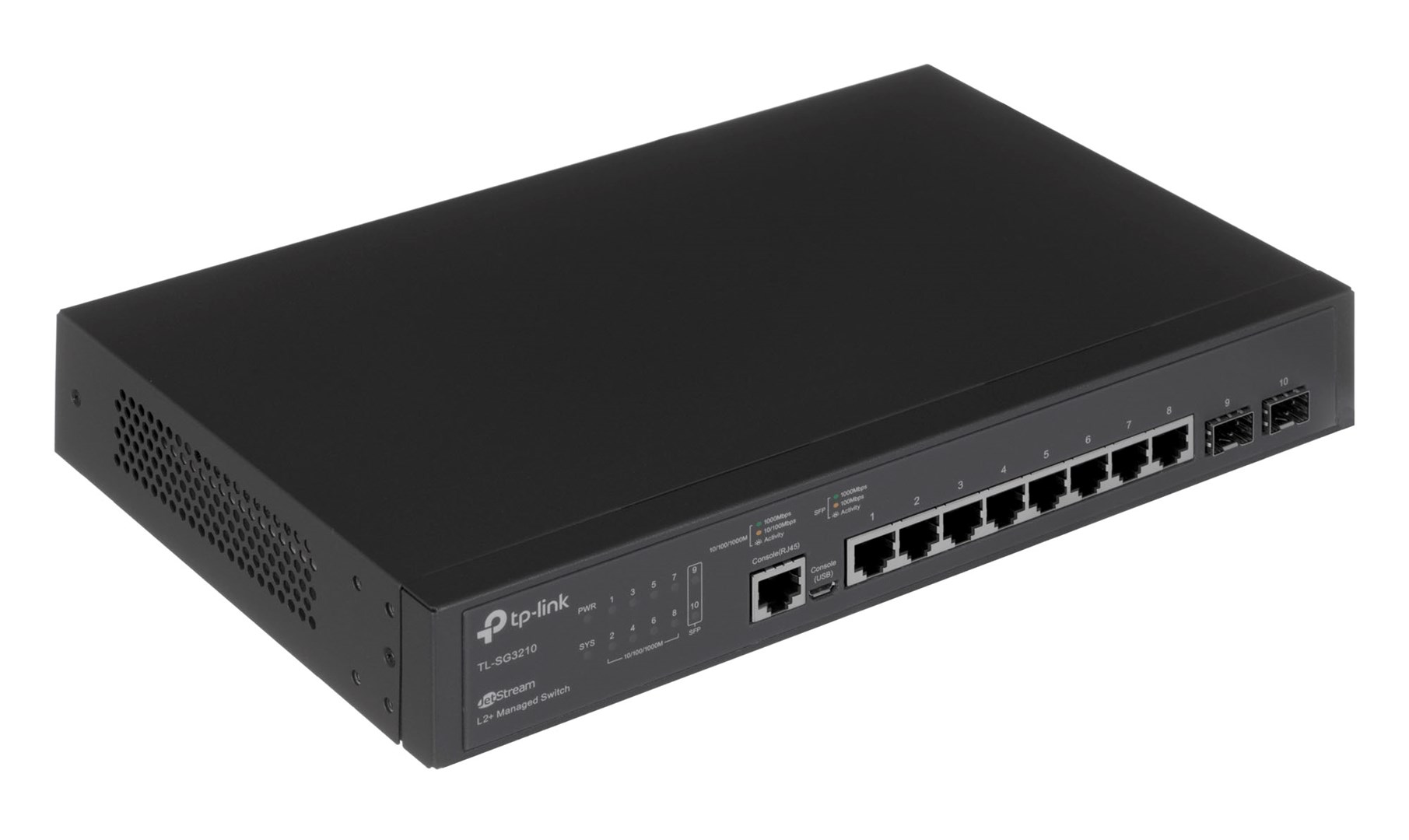 TP-LINK TL-SG3210 Managed L2 Gigabit Ethernet (10/100/1000) Power over Ethernet (PoE) Black TP-LINK TL-SG3210 Managed L2 Gigabit Ethernet (10/100/1000) Power over Ethernet (PoE) Black