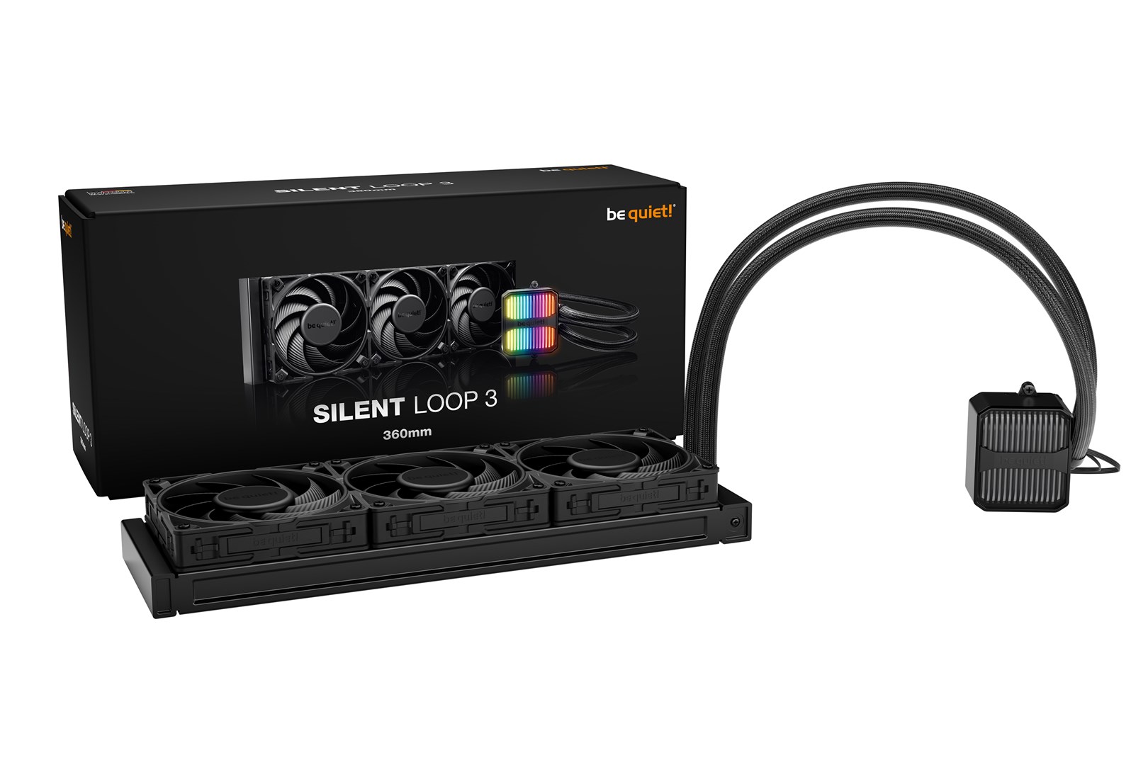 be quiet! Silent Loop 3 360 mm Processor All-in-one liquid cooler 12 cm Black 1 pc(s) be quiet! Silent Loop 3 360 mm Processor All-in-one liquid cooler 12 cm Black 1 pc(s)