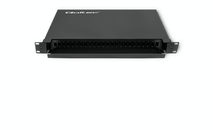 Qoltec 54480 Fiber optic switch board on sliding ODF rail | 24 ports | SC / SX Qoltec 54480 Fiber optic switch board on sliding ODF rail | 24 ports | SC / SX