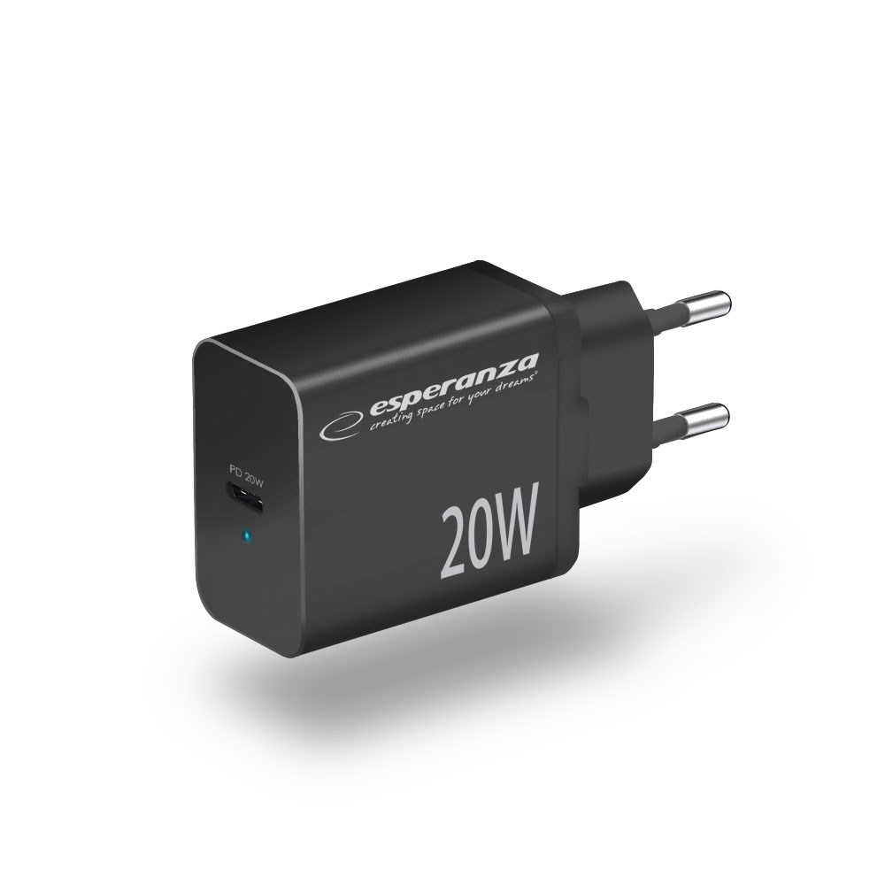Esperanza EZC104K mains charger 20W Black Esperanza EZC104K mains charger 20W Black