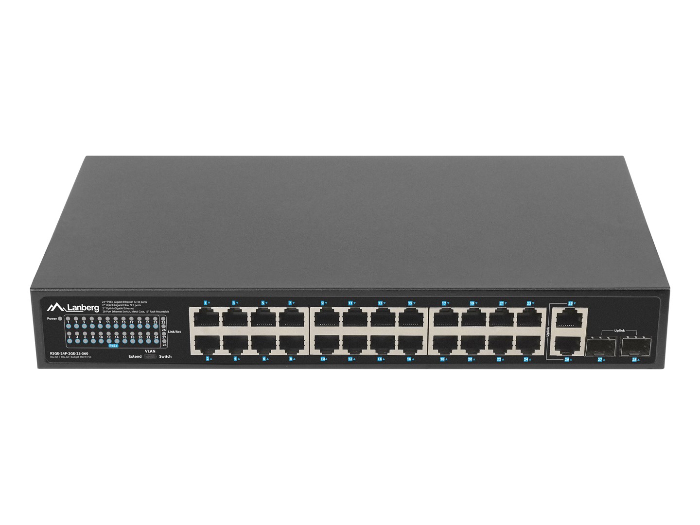 Lanberg RSGE-24P-2GE-2S-360 network switch Unmanaged Lanberg RSGE-24P-2GE-2S-360 network switch Unmanaged