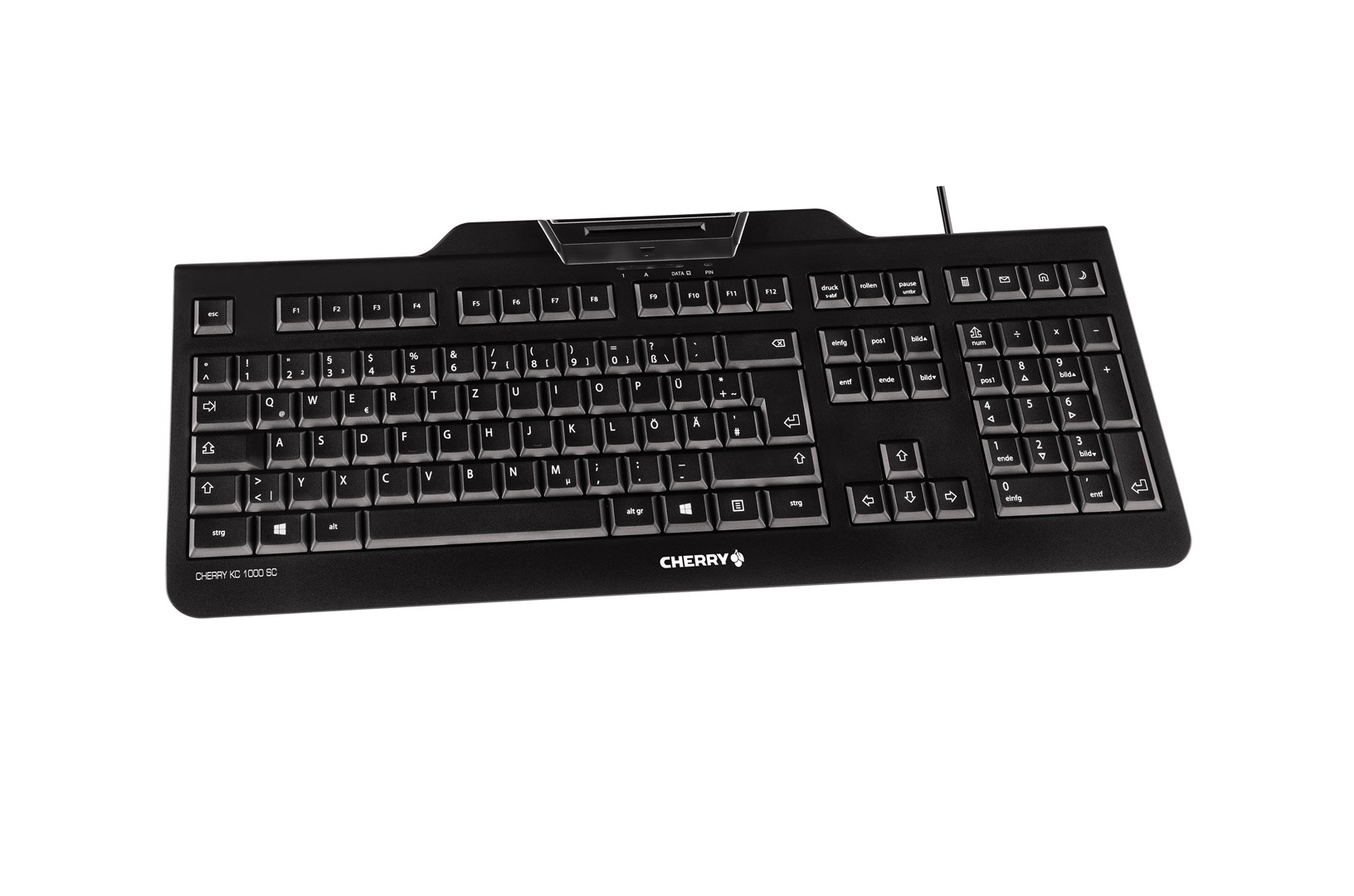 CHERRY KC 1000 SC keyboard Office USB QWERTZ German Black CHERRY KC 1000 SC keyboard Office USB QWERTZ German Black