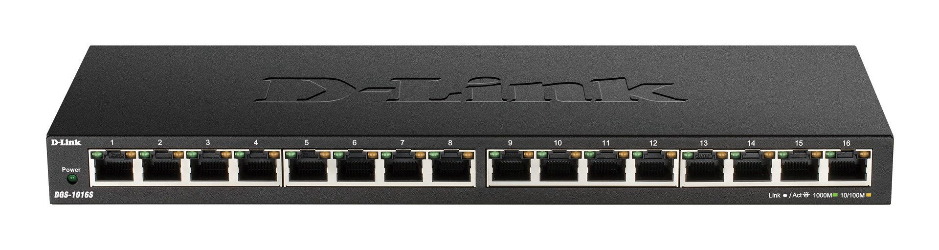 D-Link DGS-1016S Unmanaged Gigabit Ethernet (10/100/1000) Black D-Link DGS-1016S Unmanaged Gigabit Ethernet (10/100/1000) Black