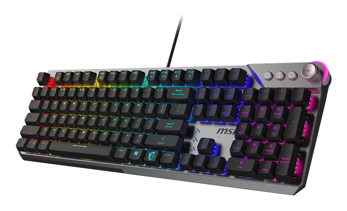 MSI STRIKE 600 SILEN keyboard Gaming USB QWERTY US English Black MSI STRIKE 600 SILEN keyboard Gaming USB QWERTY US English Black