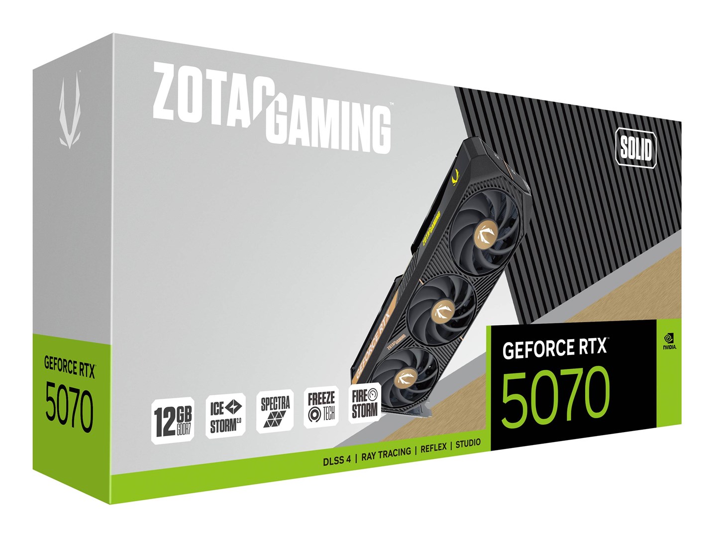 Zotac GAMING GeForce RTX 5070 SOLID NVIDIA 12 GB GDDR7 Zotac GAMING GeForce RTX 5070 SOLID NVIDIA 12 GB GDDR7