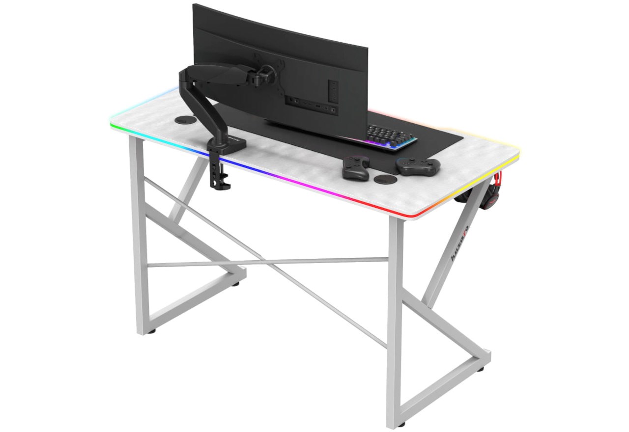 Huzaro Hero 1.7 RGB White - gaming table Huzaro Hero 1.7 RGB White - gaming table