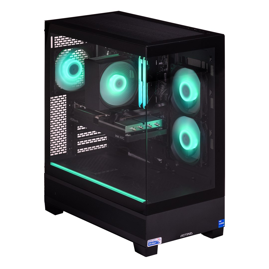 Actina 5901443387954 PC Intel® Core™ i5 i5-12400F 32 GB DDR4-SDRAM 1 TB SSD Intel Arc A580 Midi Tower Black Actina 5901443387954 PC Intel® Core™ i5 i5-12400F 32 GB DDR4-SDRAM 1 TB SSD Intel Arc A580 Midi Tower Black