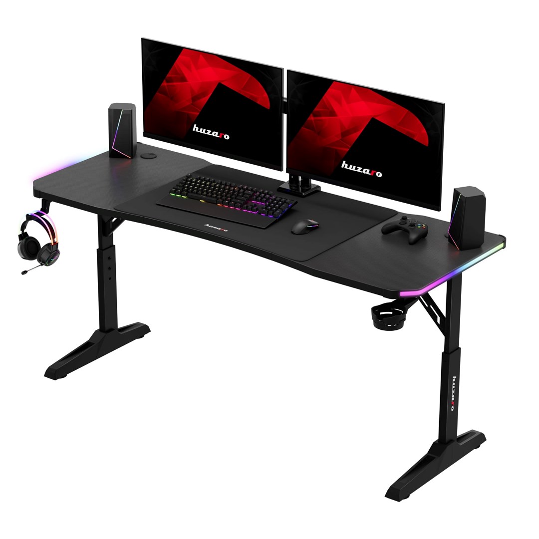 Huzaro Hero 4.6 RGB Black Gaming Desk Huzaro Hero 4.6 RGB Black Gaming Desk