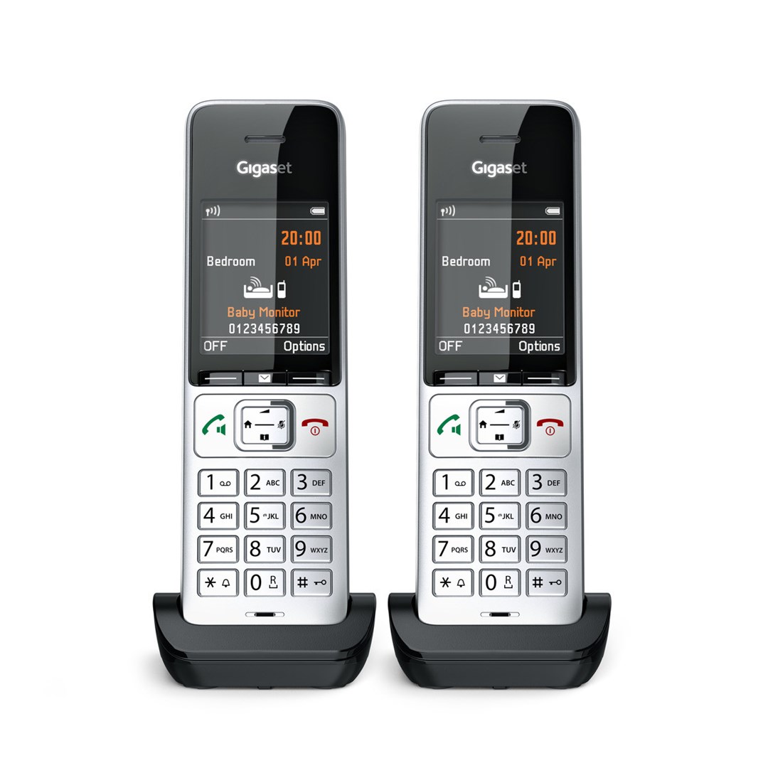 Gigaset COMFORT 500HX duo Analog/DECT telephone Caller ID Black, Silver Gigaset COMFORT 500HX duo Analog/DECT telephone Caller ID Black, Silver