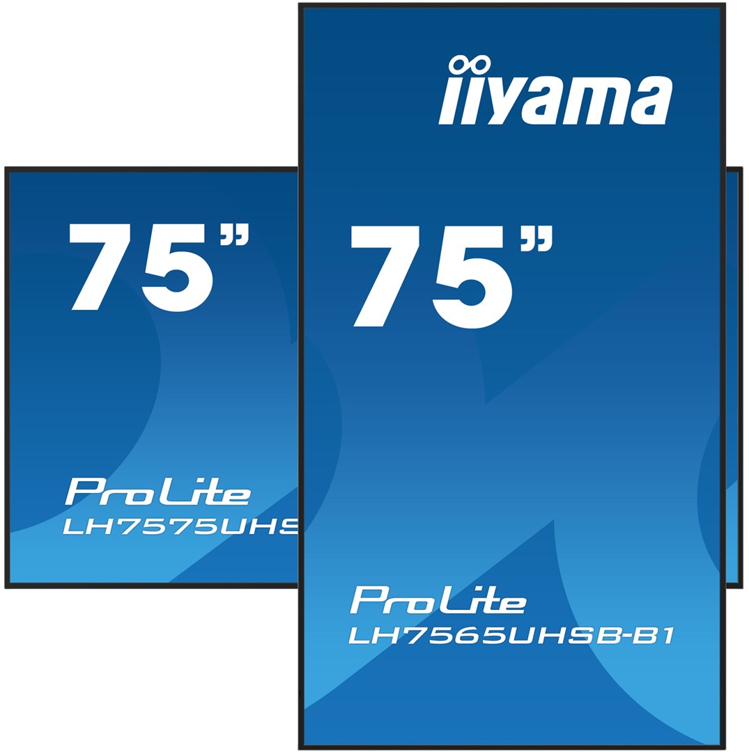 iiyama 75" Vivid-Bright Display with 4K resolution and 800cd/m² panels for illuminating communication iiyama 75" Vivid-Bright Display with 4K resolution and 800cd/m² panels for illuminating communication