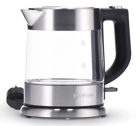 Severin WK 3468 electric kettle 1 L 2200 W Black, Stainless steel, Transparent Severin WK 3468 electric kettle 1 L 2200 W Black, Stainless steel, Transparent