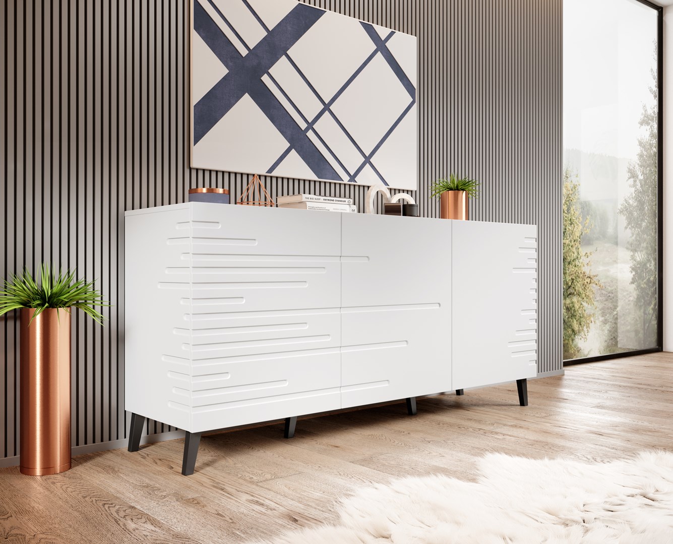 Cama Commode NOVA 155x40x72 white matt Cama Commode NOVA 155x40x72 white matt