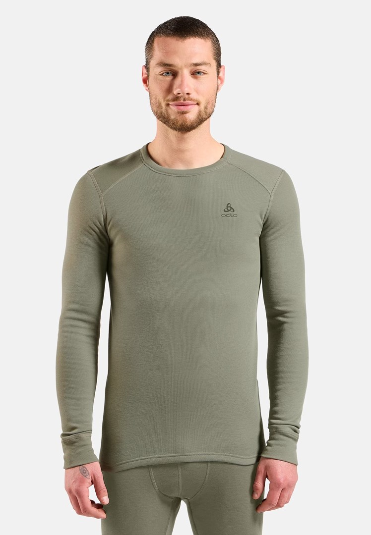 ODLO BL TOP crew neck l/s ACTIVE WARM long-sleeved thermal underwear, size L, grey ODLO BL TOP crew neck l/s ACTIVE WARM long-sleeved thermal underwear, size L, grey