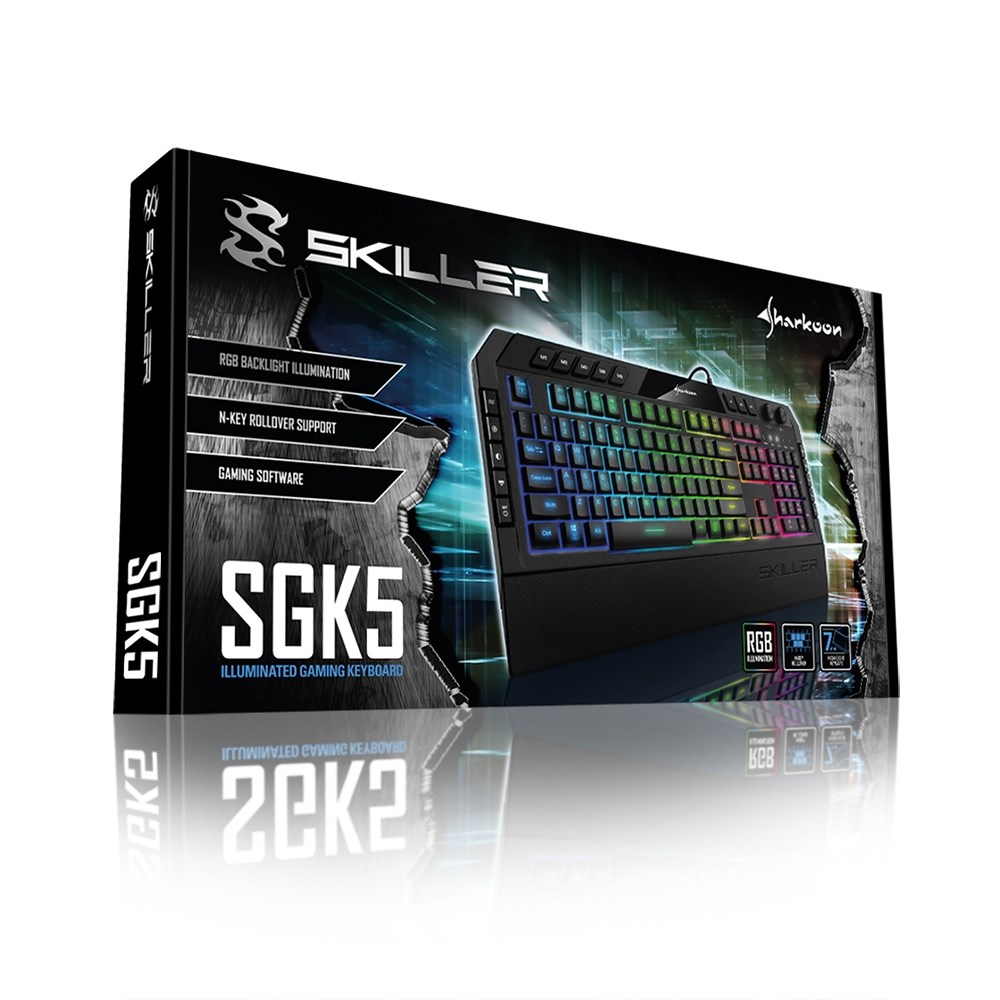 Sharkoon Skiller SGK5 keyboard Gaming USB QWERTZ German Black Sharkoon Skiller SGK5 keyboard Gaming USB QWERTZ German Black