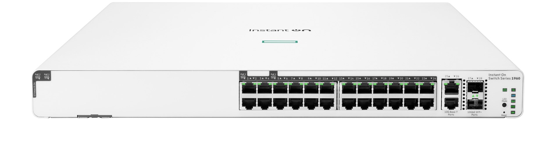 HPE Aruba Networking Networking Instant On Switch 20p Gigabit CL4 4p Gigabit CL6 PoE 2p 10GBT 2p SFP+ 370W 1960 HPE Aruba Networking Networking Instant On Switch 20p Gigabit CL4 4p Gigabit CL6 PoE 2p 10GBT 2p SFP+ 370W 1960