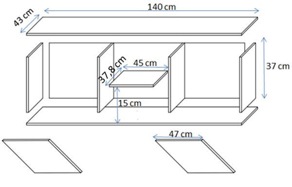 Cama SOHO TV cabinet 140x43x37 cashmere + black Cama SOHO TV cabinet 140x43x37 cashmere + black