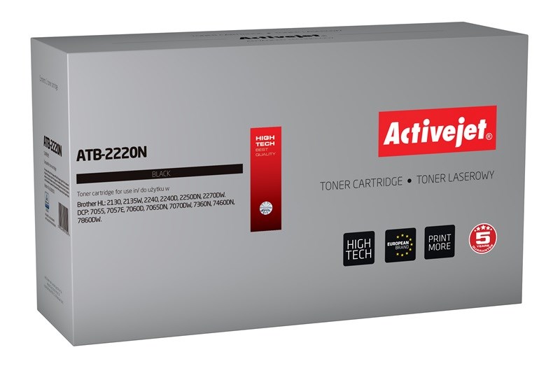Activejet ATB-2220N Toner (Replacement for Brother TN-2220, TN2220/TN-2010, TN2010; Supreme; 2600 pages; black) Activejet ATB-2220N Toner (Replacement for Brother TN-2220, TN2220/TN-2010, TN2010; Supreme; 2600 pages; black)
