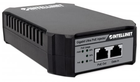 Intellinet Gigabit PoE++ Injector, One 95 W Port, IEEE 802.3bt (4PPoE) Compliant, Plastic Housing, Wall-mount Option Intellinet Gigabit PoE++ Injector, One 95 W Port, IEEE 802.3bt (4PPoE) Compliant, Plastic Housing, Wall-mount Option