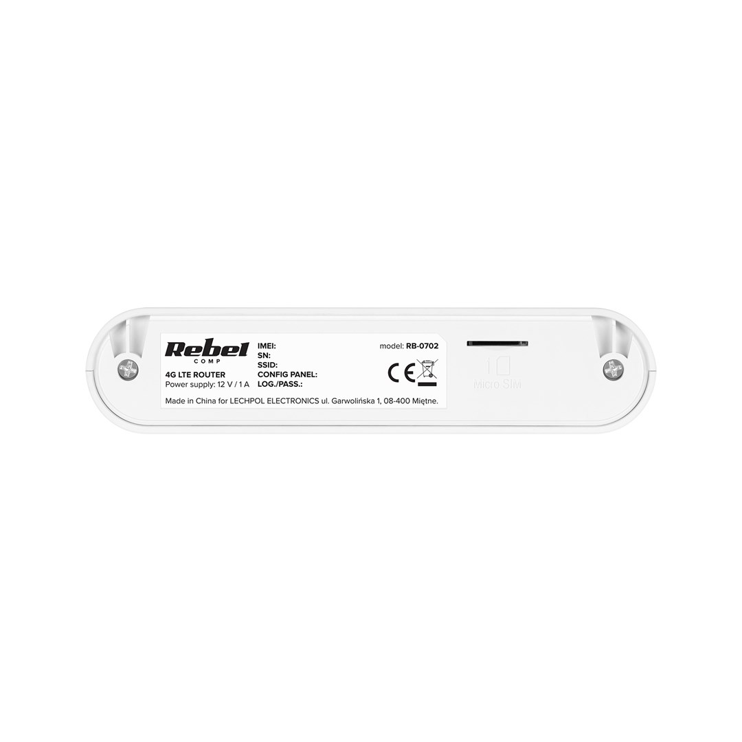 Rebel RB-0702 wireless router Single-band (2.4 GHz) 3G 4G Rebel RB-0702 wireless router Single-band (2.4 GHz) 3G 4G