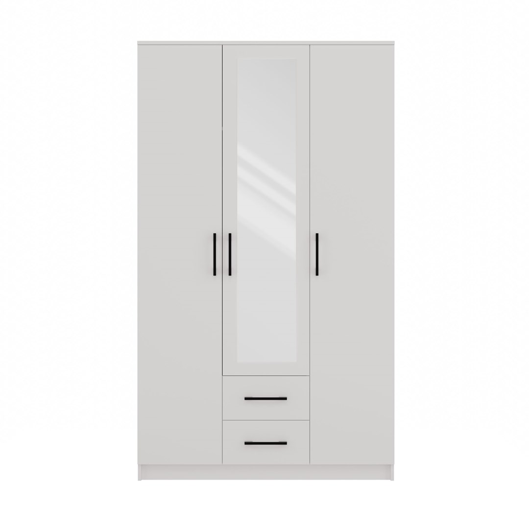 Topeshop ROMANA 120 BIEL bedroom wardrobe/closet 6 shelves 3 door(s) White Topeshop ROMANA 120 BIEL bedroom wardrobe/closet 6 shelves 3 door(s) White