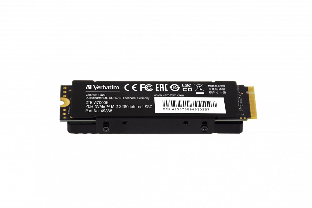 Verbatim Vi7000G PCIe NVMe M.2 SSD 2TB The Ultimate Gaming Solution Verbatim Vi7000G PCIe NVMe M.2 SSD 2TB The Ultimate Gaming Solution
